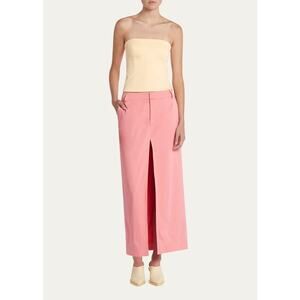 SIR. THE LABEL woven midi skirt GIACOMO SPLIT SKIRT IN PINK size 3 / us L
